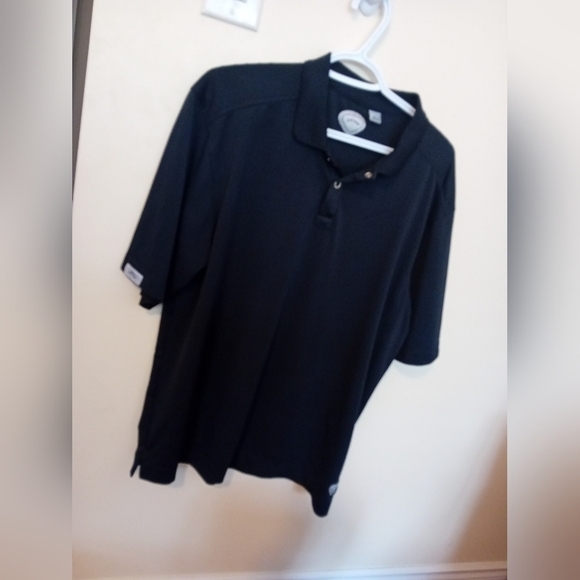 Men's Calloway X Series Golf Shirt Polo Sports Logo Solid Black Size Large - Picture 3 of 8